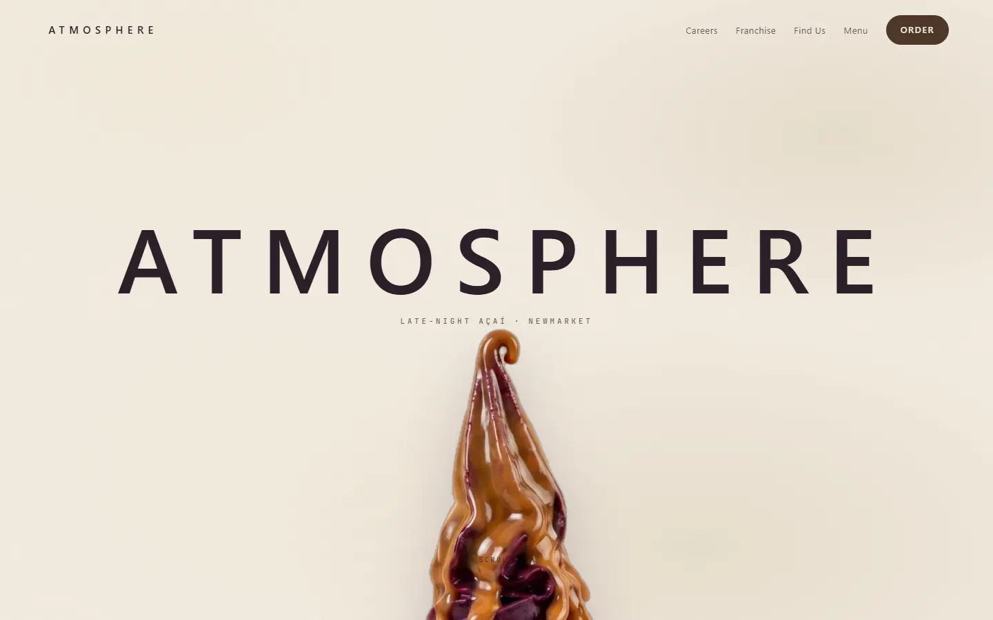 The Atmosphere website’s home page on a desktop screen.