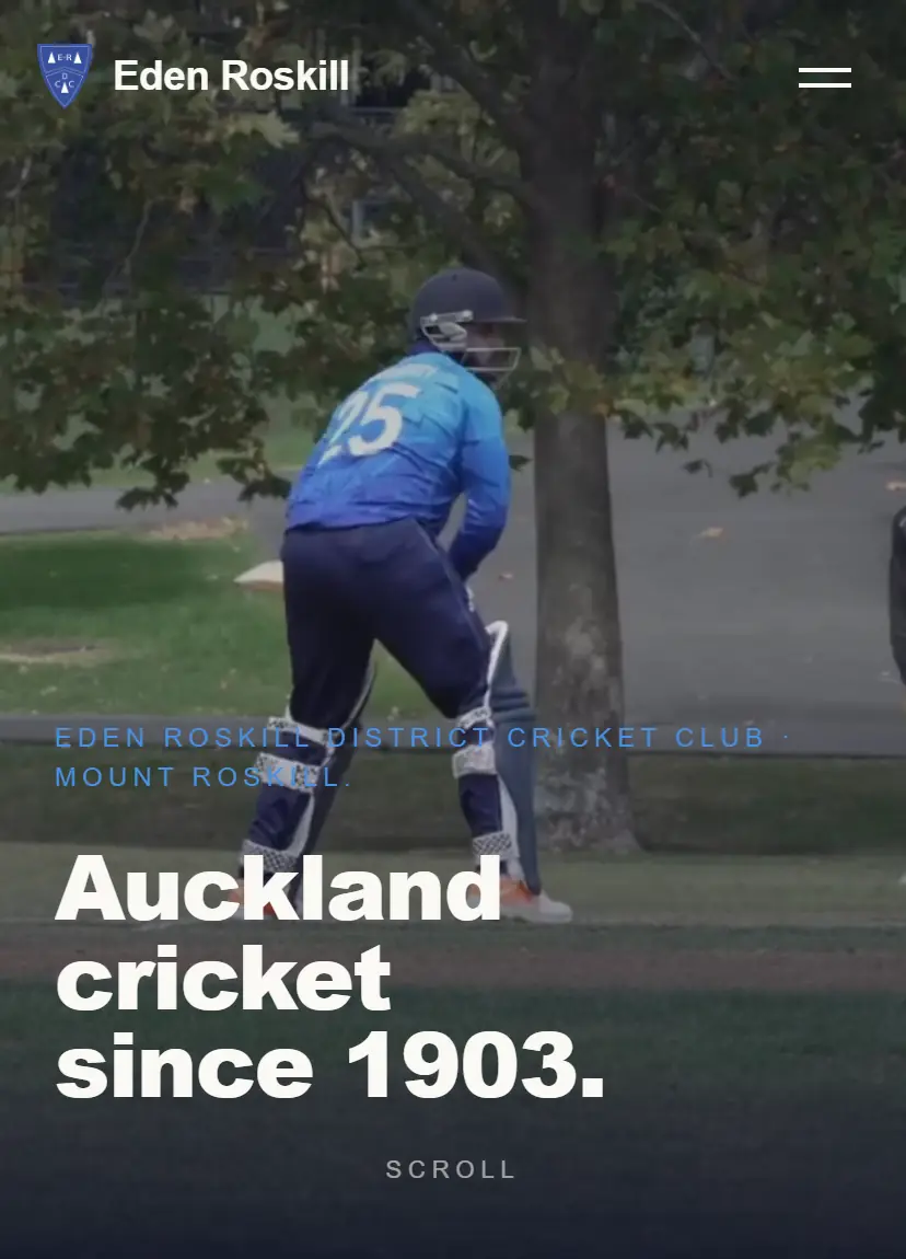 The Eden Roskill website’s home page on a phone.